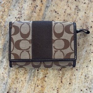 Coach Brown and Tan Wallet